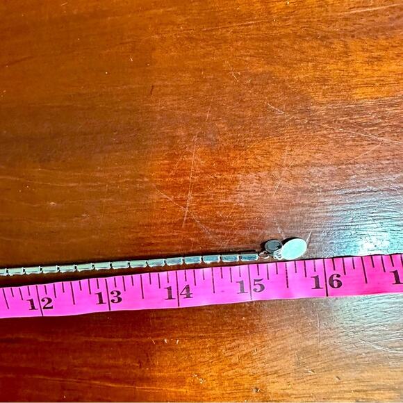 Melania Clara Necklace Costume Jewelry Rhinestone 15.5" to 19" Long 3" extender - Picture 6 of 11